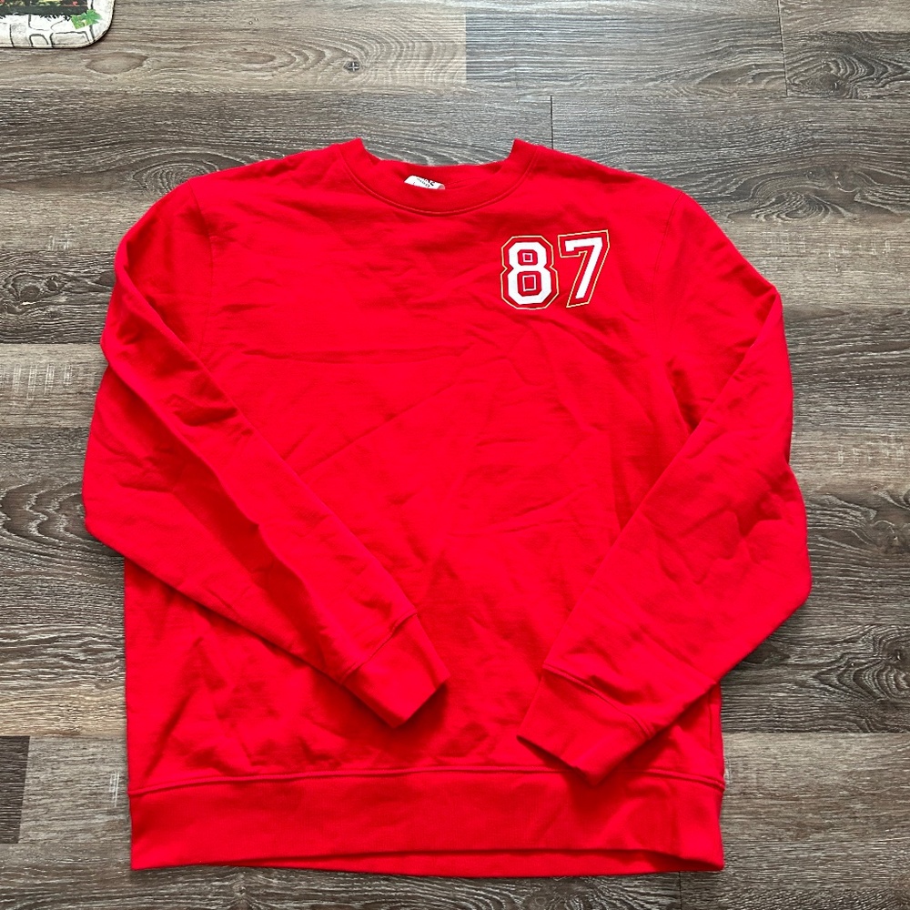 Kansas City Chiefs Custom Made Sweatshirt #87 Travis Kelce Sz Large Unisex